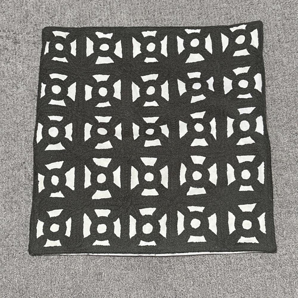 West Elm "Trellis Crewel" Pillow Cover in Dark Taupe 18 X 18